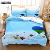 Duvet Cover Set King Size 200x200 Quilt Covers Queen Full 3D Bedding Sets Pillowcase Linens Single Double Bed 220x240 Blue Sky