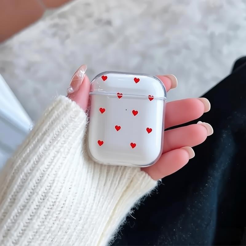 

Cute Simple Red Love Heart Earphone Case for Airpods 4th 3rd Pro 3 Shockproof Cover for Airpod 2 3 1 Protective Accessorie Shell Airpods 4th