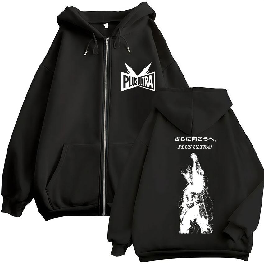 Japonia Anime My Hero Academia Bluzy Rozpinane Harajuku Moda Manga Vintage Bluza Męska Damska Polar Oversize Dresowe Kurtki