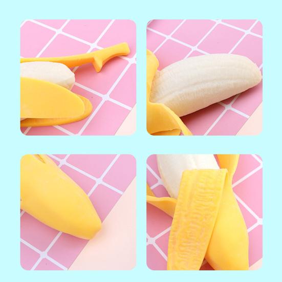 1/2/3Pcs Simulation Peel-off Banana Squeeze Toy Stress Relief Fruit Pinch Sensory Toy Kids Adults Soft TPR Stress Ball Calming Fidget Toy