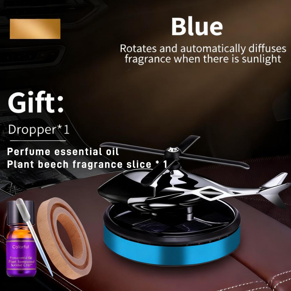 

Solar powered fragrances, helicopter rotating ornaments, car iinterior aromatherapy products, creative & fashionable decorations