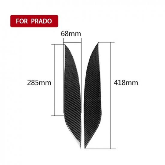 For Toyota Land Cruiser Prado 2014-2017 Carbon Fiber Headlight Eyelids Eyebrows