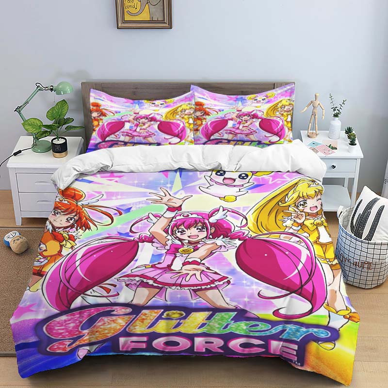 2026 New Pretty Cure Themed Duvet Covers and Pillowcases – Perfect for Single, Double, Queen, and King Beds – Holiday Gifts
