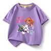 PAW Patrol Girls' Cartoon Print Short Sleeve Cotton T-shirt, Round Neck Pullover, Summer New Arrival