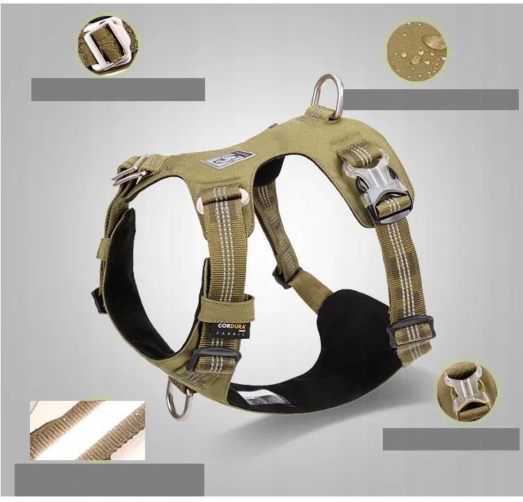 Khaki szelki dla psa adventure dog truelove m