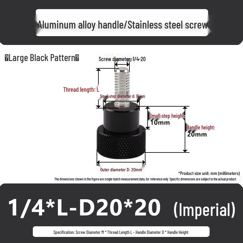 Imperial Stainless Steel Camera Mount Locking Bolt with Aluminum Alloy Handle