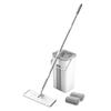 Flat Squeeze Mop Bucket Set with Long Handle 360-Degree Rotation Dry Wet Use Tile Floor Cleaning Mop with Wringer Kit