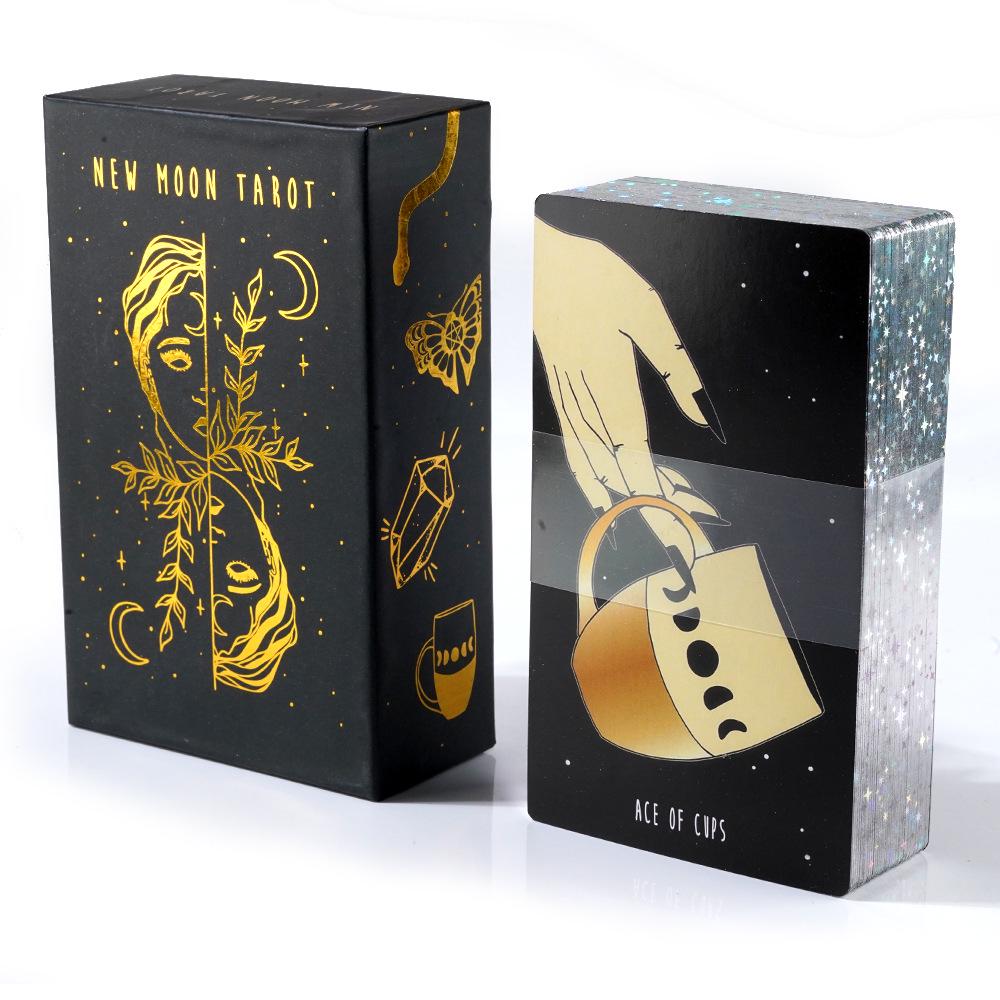 New Moon Tarot: Premium All-English Silver Stamped Hardcover Gift Box Set