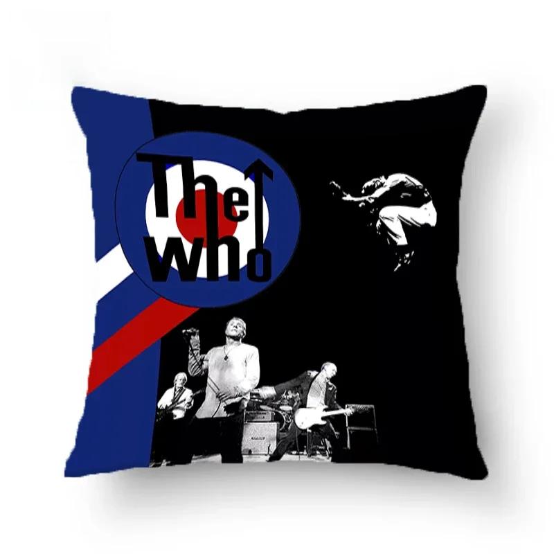 The Who Pillowcase Sofa Cushions Pillows Covers Home Decorative Cushion Cover 45*45 Double Sided Printing Square Pillow Cases