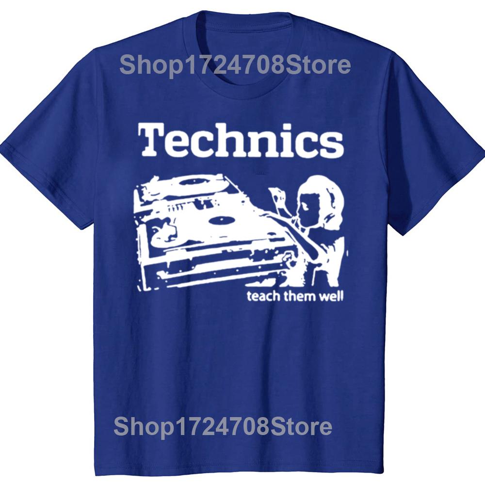 Lustige DJ Technics Teach Them Well Grafik T-Shirts Herren Damenmode Lässiges T-Shirt 100% Baumwolle Lockeres Oversized T-Shirt