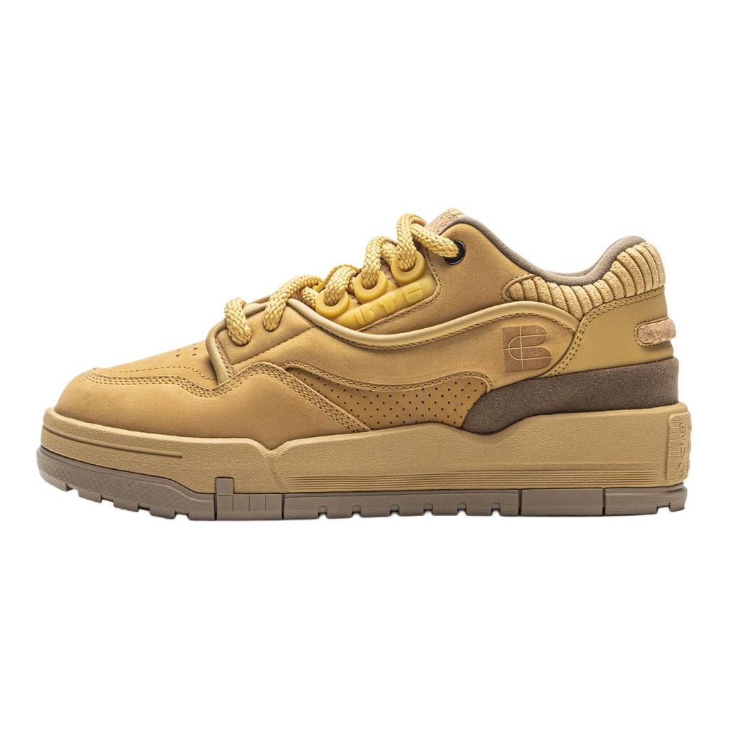 Li Ning 001 BTC Abrasion Resistant Lightweight Slip Resistant Low top Casual Shoes Men's Ginger Yellow AGCV443-1