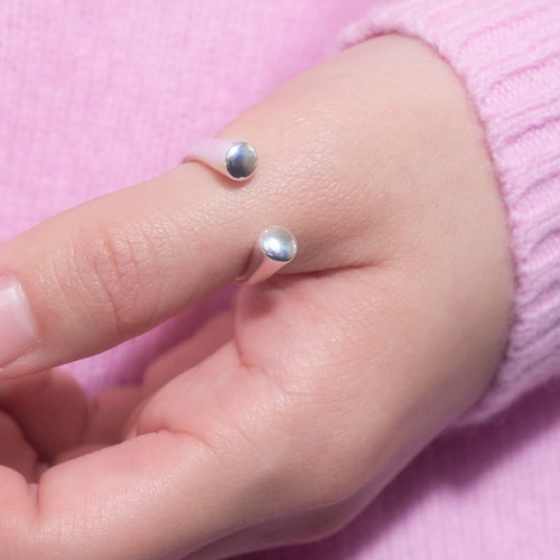 geegee [silver925] nob open ring - 2color