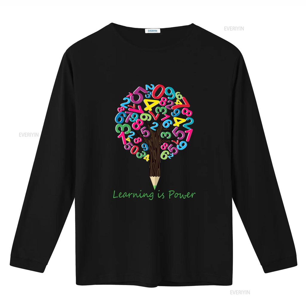 National Numeracy Day Maths Number Tree T Shirt for Boys Girls Kids Learning is Power Design vintage Washed Casual Soft