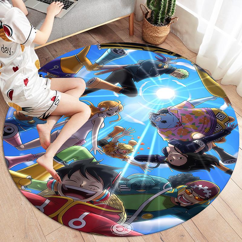 One Piece Round Area Rug Carpet Rug For Living Room Bedroom Sofa Playroom Decor Nonslip Floor Mat
