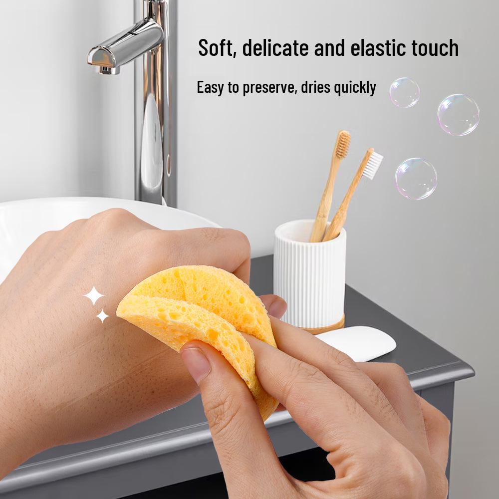 Compressed Cotton Facial Cleansing Puffs, Disposable Makeup Remover Cellulose Sponges for Salon Use.