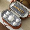 Portable White Porcelain Quick Tea Set