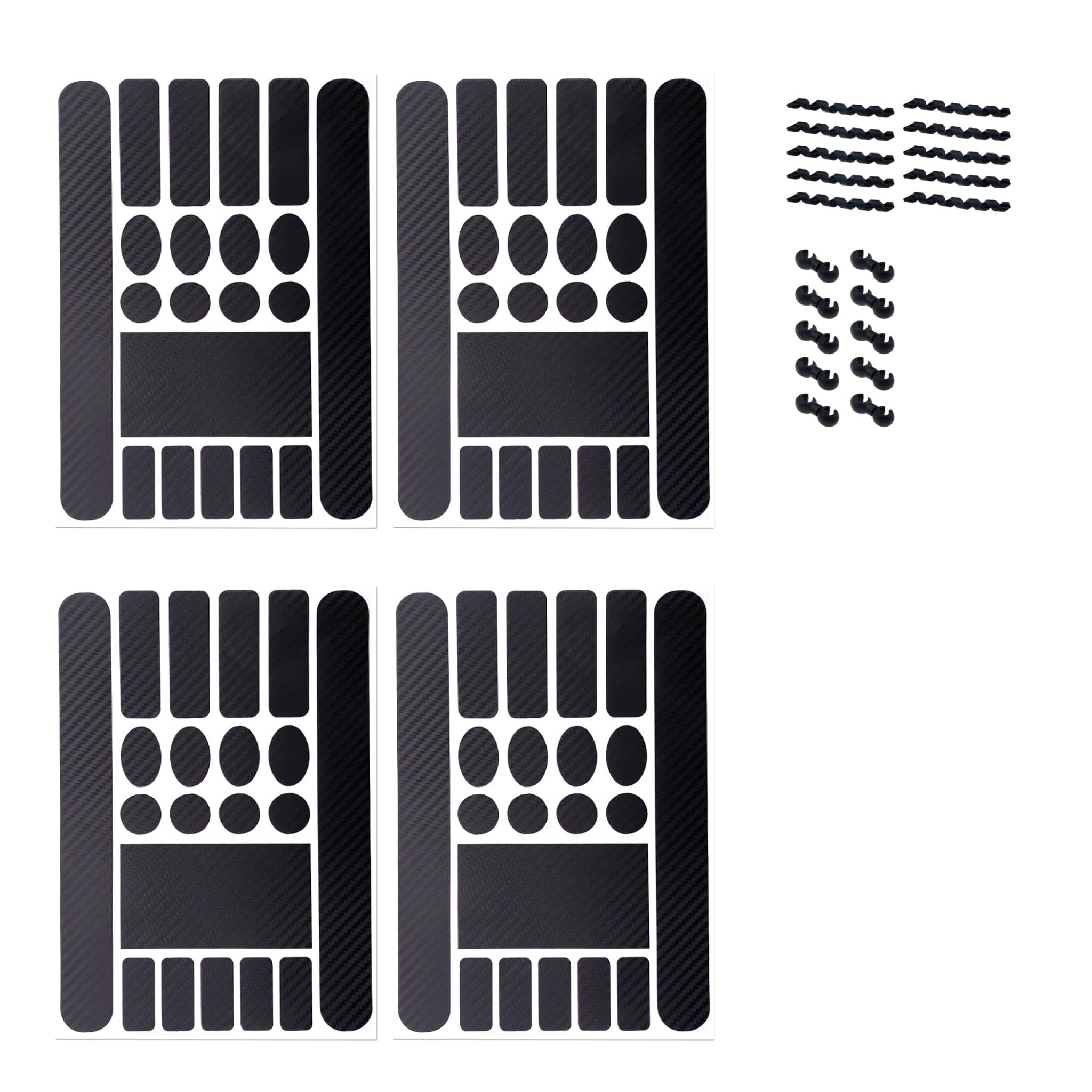 

Felimoa Bicycle Frame Wire and Clips Set Protectors, Protectors, - 24-Piece