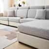 Jacquard Neuer Sofakissenbezug, einfarbig, elastischer Sitzbezug, abnehmbarer, dicker Sofaschutz, L-förmiger Sofabezug, Haustiere, Wohnzimmer, Zuhause