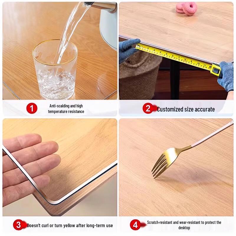 Clear PVC Table Protector Mat