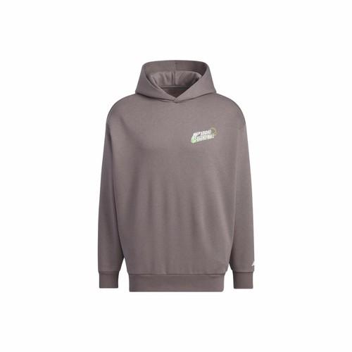 adidas Fleece Sports Loose Hoodie Unisex Charcoal S древесный уголь