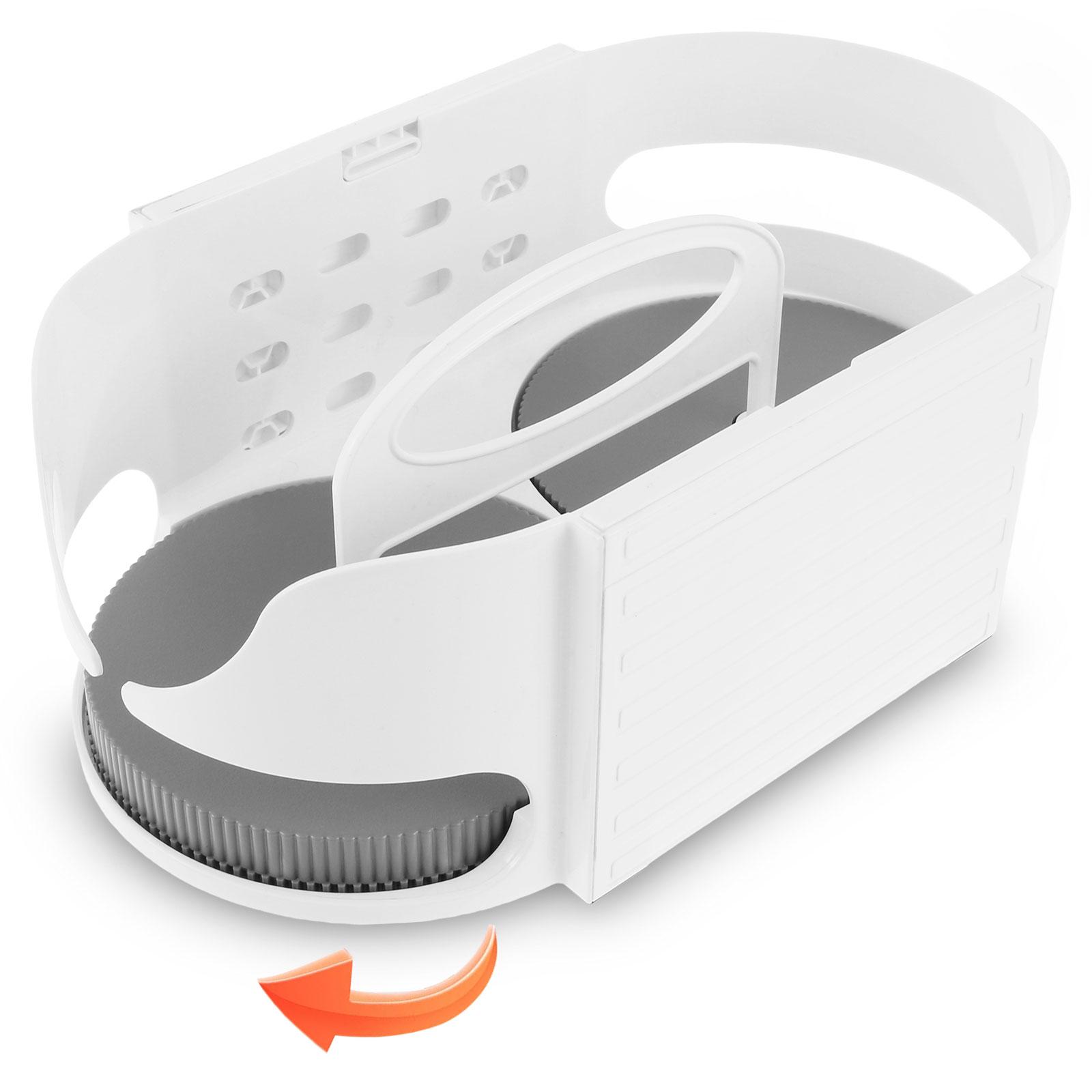 

Холодильник Вращающаяся на 360° Подставка для напитков Кухонная подставка для специй Пивная подставка-вертушка Большой вместимости Диспенсер для банок с газировкой Органайзер Контейнеры белый