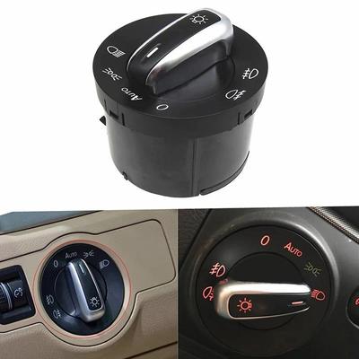 1pc Black 12V 10 Pins Car Headlight Fog Light Switch Fit for Passat Golf Jetta Caddy Tiguan Touran