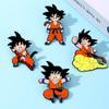 4 Pcs Son Goku Dragon Ball Cartoon Character Brooch Enamel Pin Metal Badge Jewelry For Clothes And Backpack Accessories Gift