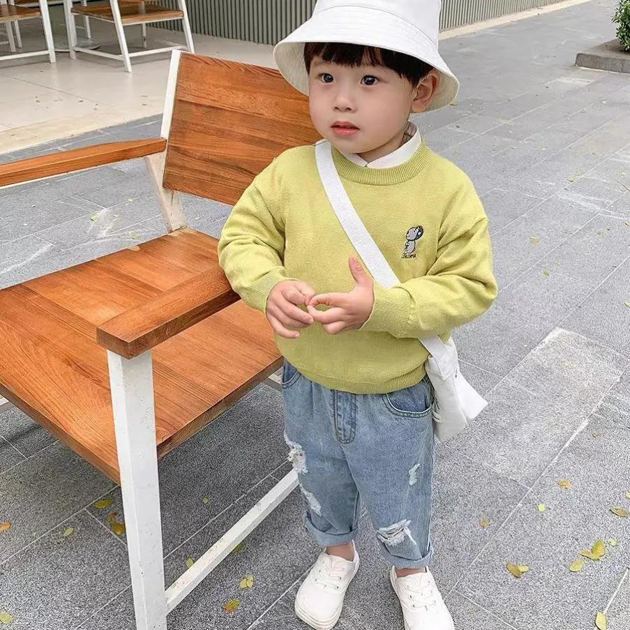 Boys' and Girls' Thin Anti Mosquito Pants Lantern Pants Leggings Jeans Solid Color Holed Capris Casual Pants