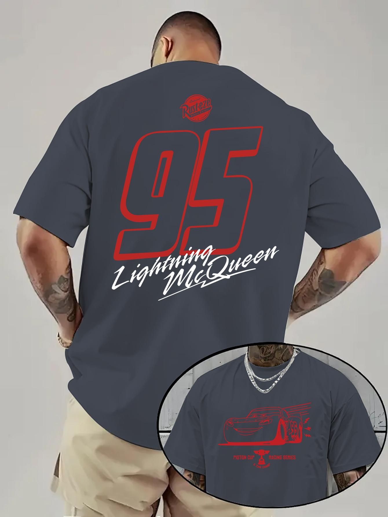 

202526 Summer Disney McQueen 95 Printed Pure Cotton Tshirt Fashionable Loose Casual Shortsleeved for Both Men and Women L