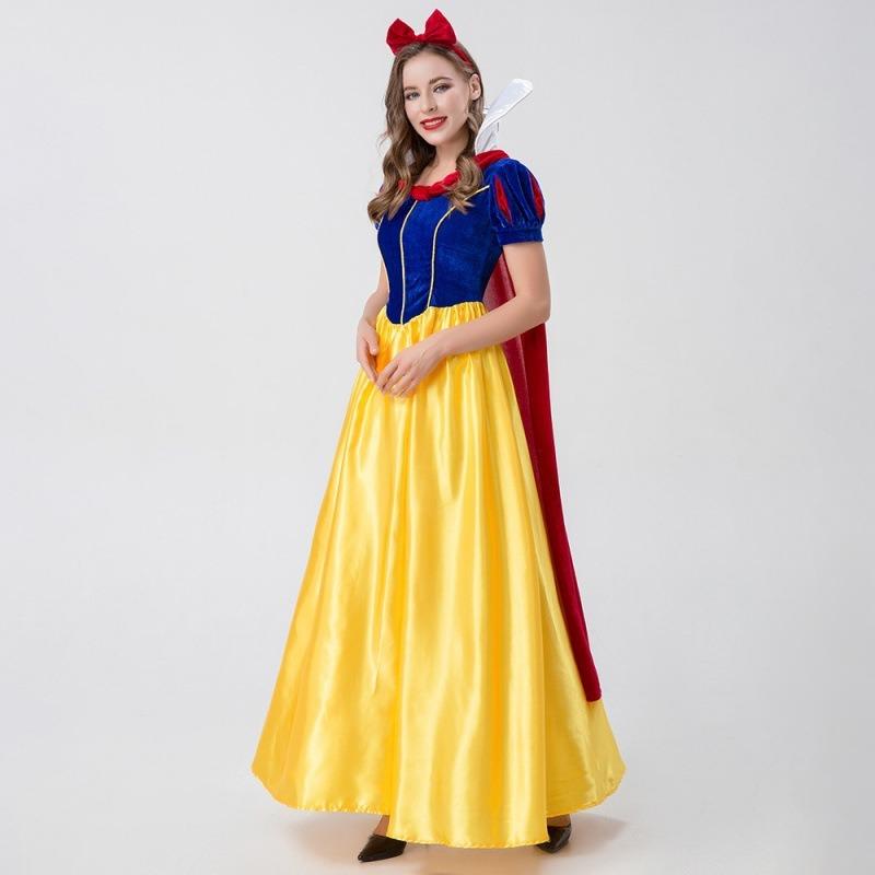 New Models, Adult Female Stage Performance Costumes, Halloween Fairy Tales, White Princess Snow Dress