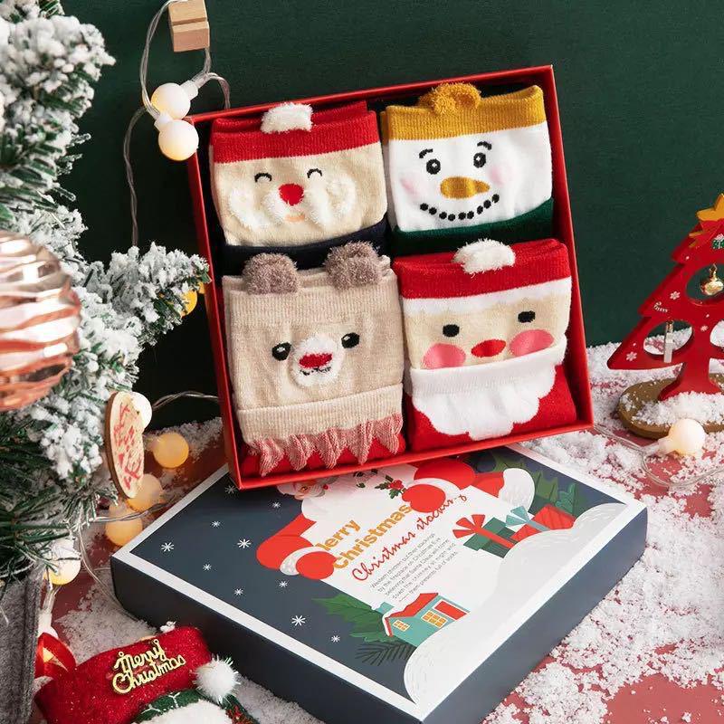 Santa Socks Christmas Decoration for Home Merry Christmas Ornament Happy New Year  Xmas Gifts