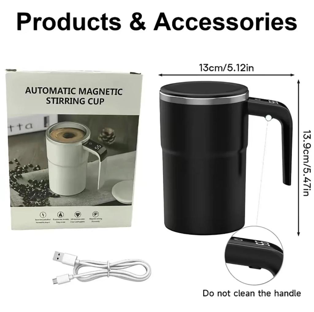 Xiaomi Mug à café électrique auto-mélangeur 380 ml IP67 étanche Mug à café mélangeur Chargement USB Affichage numérique Tasse magnétique automatique