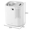 Iris Ohyama Circulator Humidifier Hybrid Type Up/Down/Left/Right Swing Maximum Humidification Volume 550ml/h Humidity Digital Display Gray/White HCK-5