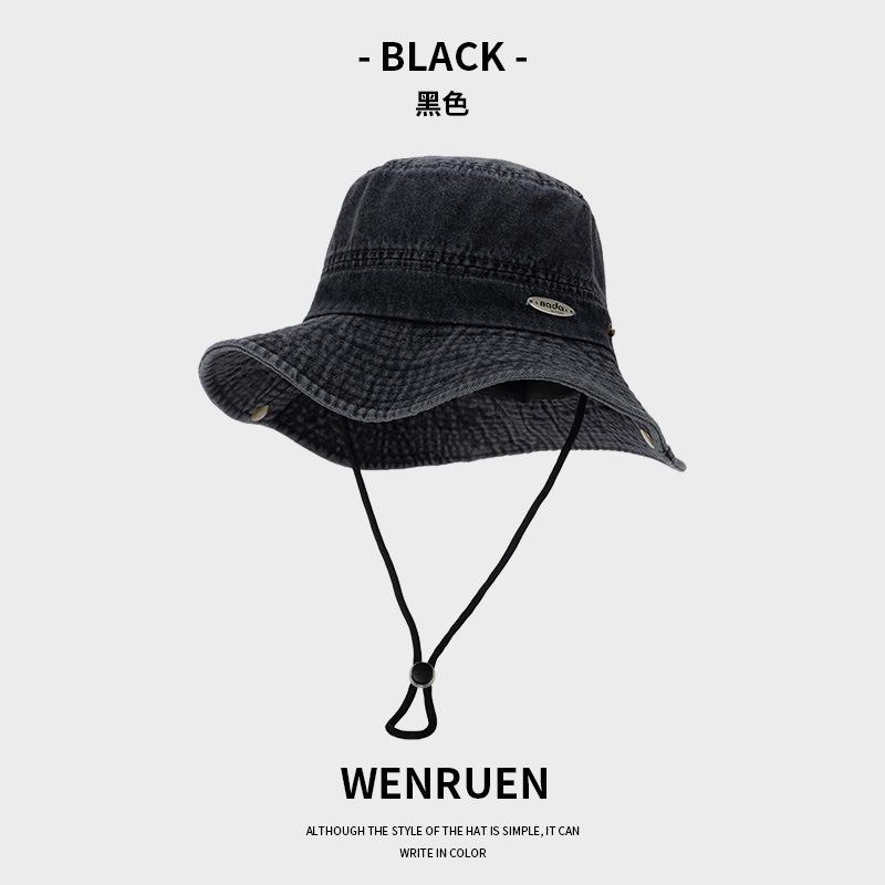 

Джинсовая шляпа-ведро для девочек с большим карнизом, солнцезащитная шляпа для весны и лета, походов, кемпинга, гор, шляпа для мужчин average size [head circumference 56-58cm] чёрный