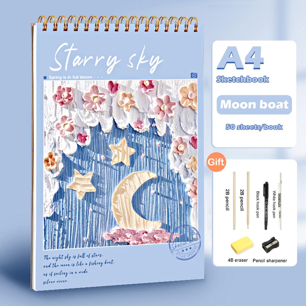 A4/A5/16K Sketchbook 160 GSM Drawing Paper No bleed Supplies for Artist Watercolor Oil Painting Stationery School Ofice Supplies