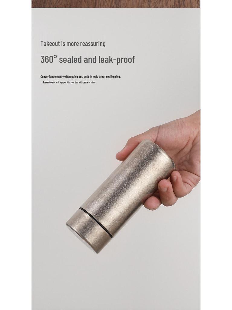 Compact Titanium Insulated Cup - Portable Mini Student Gift with Engraving