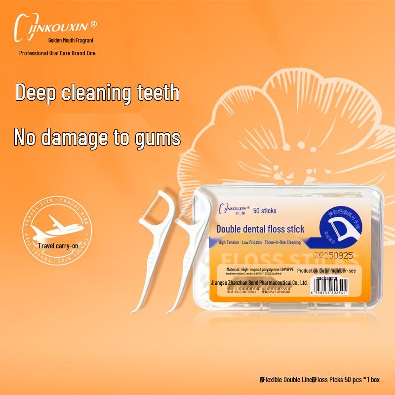 Jinkouxin Double Line Dental Floss Picks