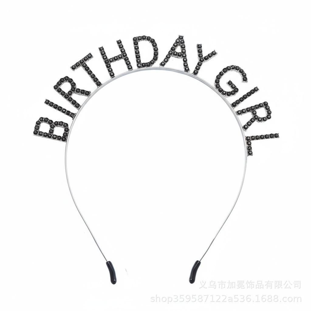 Children's Adult Birthday Headband IR Letter Crown Headband