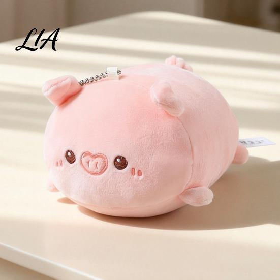 Soft Huggable Animal Doll Cute Pig Plush Pillow, Stuffed Animal, Short Velvet Plushie Pillow Doll, Small Bag Charm & Large Throw Birthday Gift