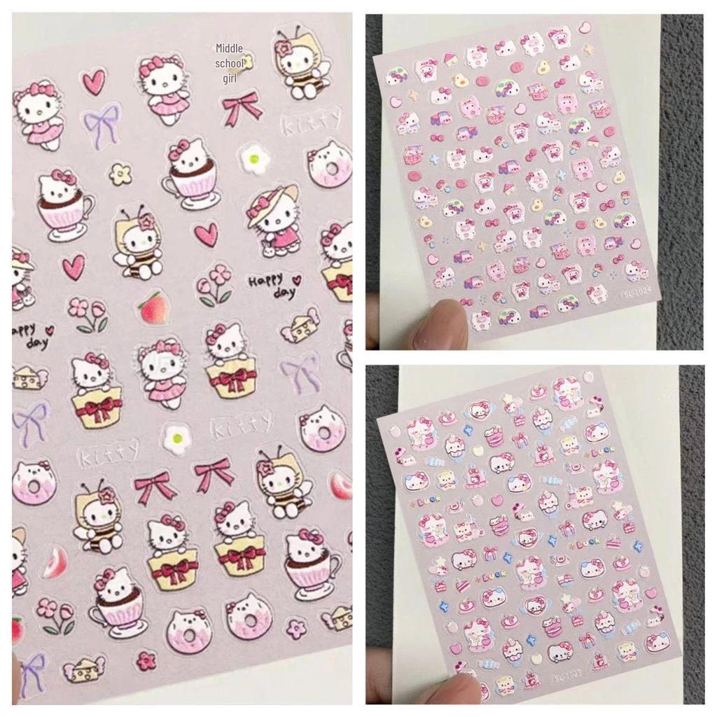 Hello Kitty 3D Embossed Cartoon Stickers - DIY Decorative