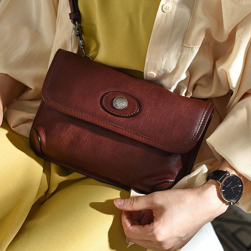 

Johnature, уличная маленькая персонализированная сумка-мессенджер из натуральной кожи, универсальные женские сумки на плечо из натуральной яловой кожи в стиле ретро кофейный