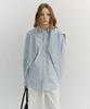 Deonseuteu Unisex Oversized Striped Shirt_Udsh6A104_Sky Blue Stripe
