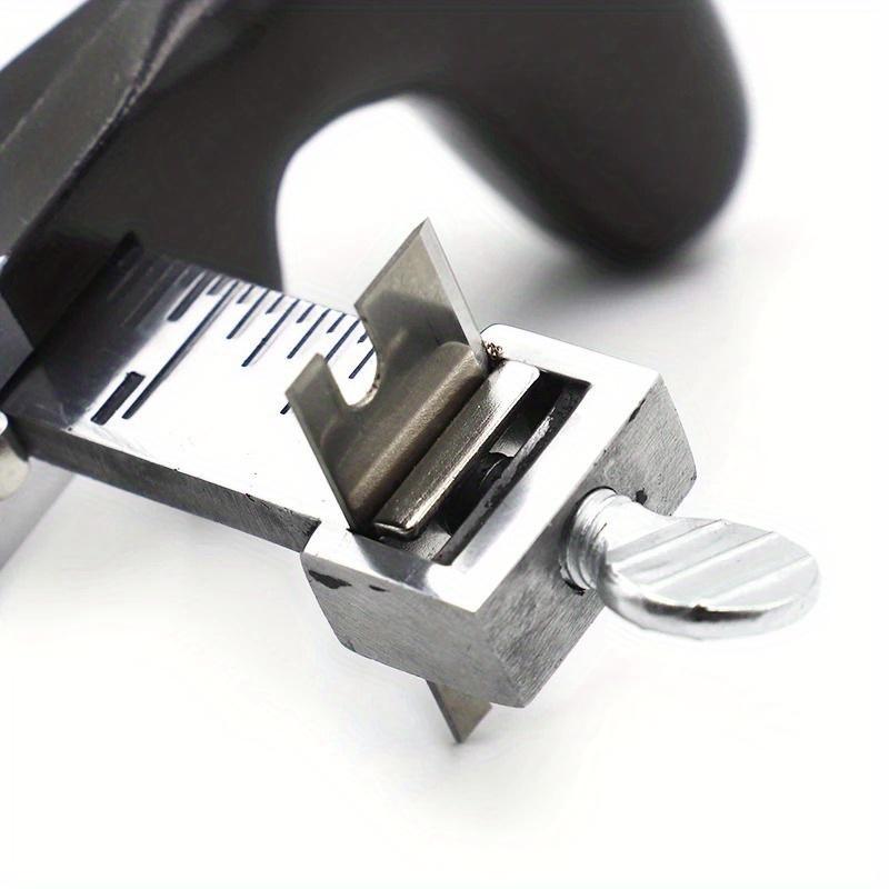 1Pc Professional Sharp Leather Strap String Belt Cutter Adjustable DIY Hand Cutting Tool with 2 Blades Craft Leather Tools