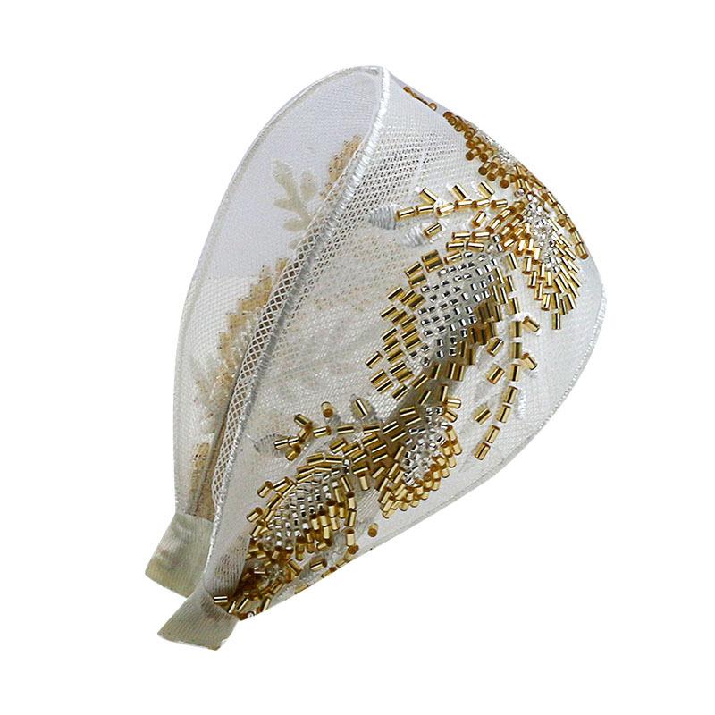 Aesthetic Hair Accessories Wind Beaded Simple Temperament, Bridal Hair Accessories Mesh Breathable Wide-Edge Headband Hair Accessories