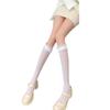 Lolita White Mid-Calf Lace Trim Socks