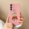 Roztomilý kreslený medvídek panda kryt na telefon pro Samsung A16 M55 A06 M35 S24 FE C55 5G pouzdro Super nárazuvzdorné proti pádu Tekuté silikonové pouzdro pro Samsung Capa
