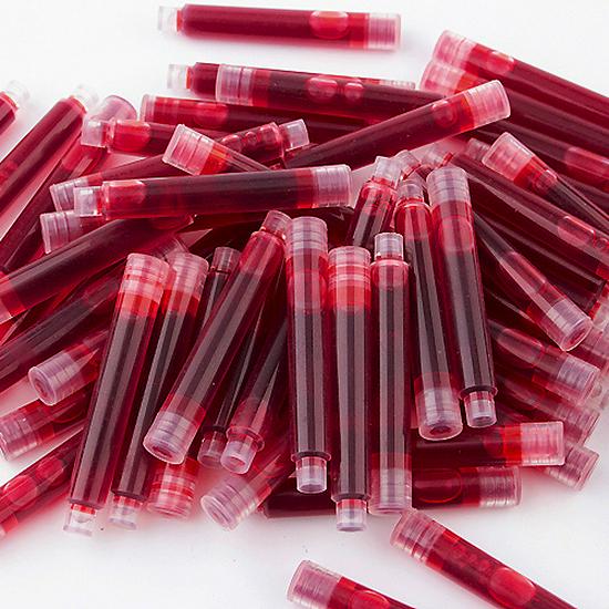 Fountain Pen Ink Cartridges - 3.4 Caliber, 2.6 Student Cartridges In Pure Blue, Blue-Black, and Red