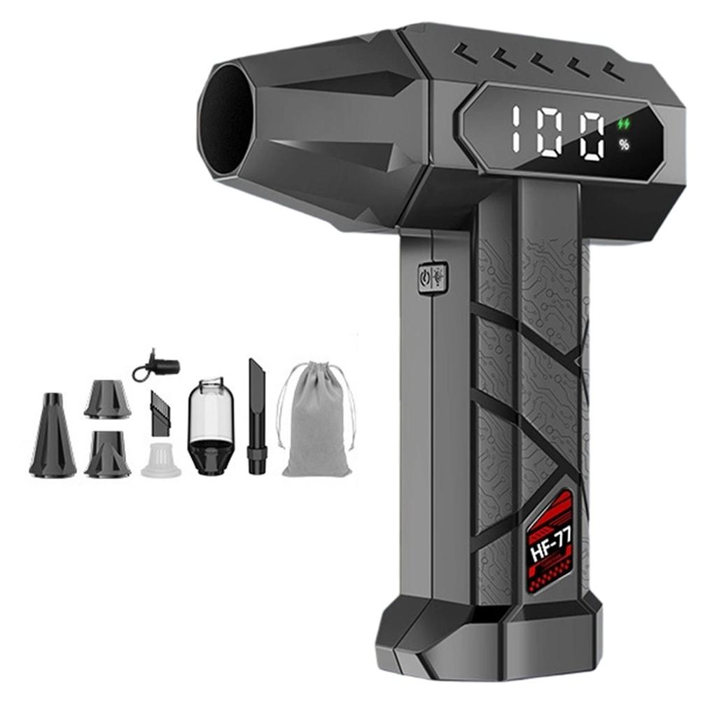 Souffleur Violent 340W Pression de Vent Moteur sans Balais 750G Ventilateur 12000mAh Soufflage de Poussière 40MM Nettoyage Souffleur d'Air