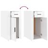 Office Cabinet High Gloss White 40 X 49 X 75 Cm Engineered Wood