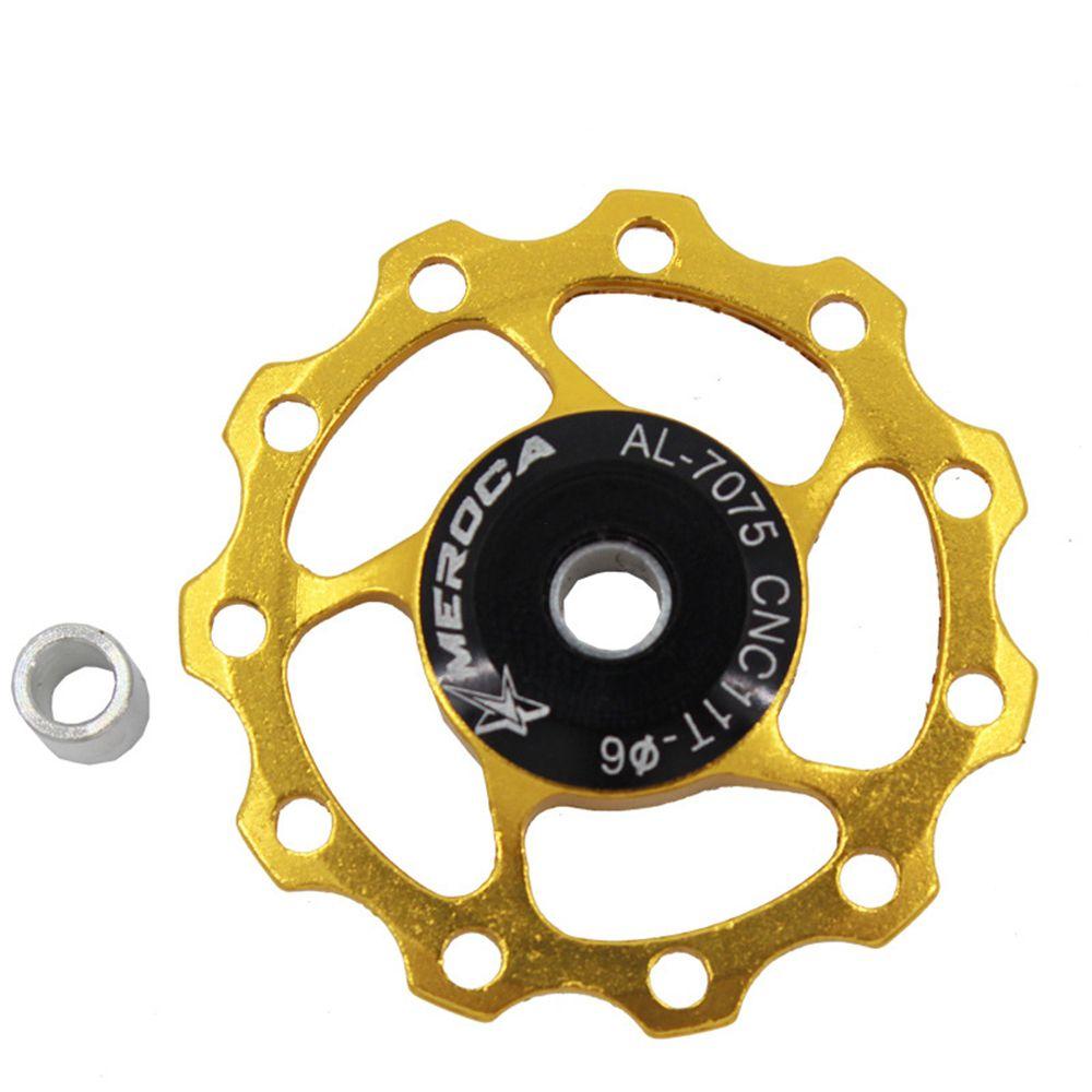 Mountain Road Bike 11T 13T Cycling Accessory Guide Wheel Pulley Bearings Part Sealed Bearing Gold-11T